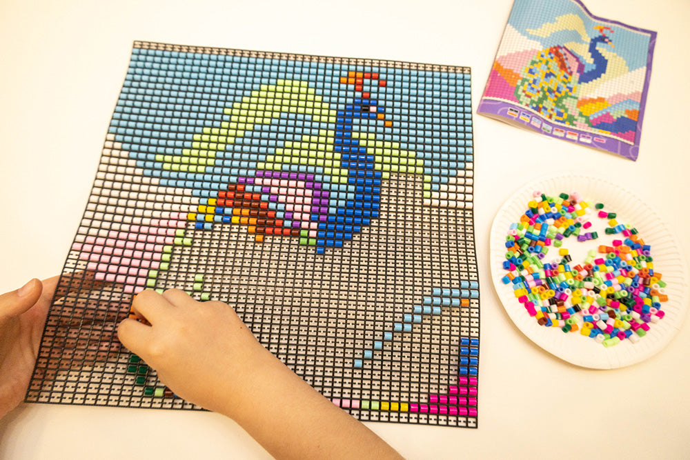 Koralikowy obraz - Paw