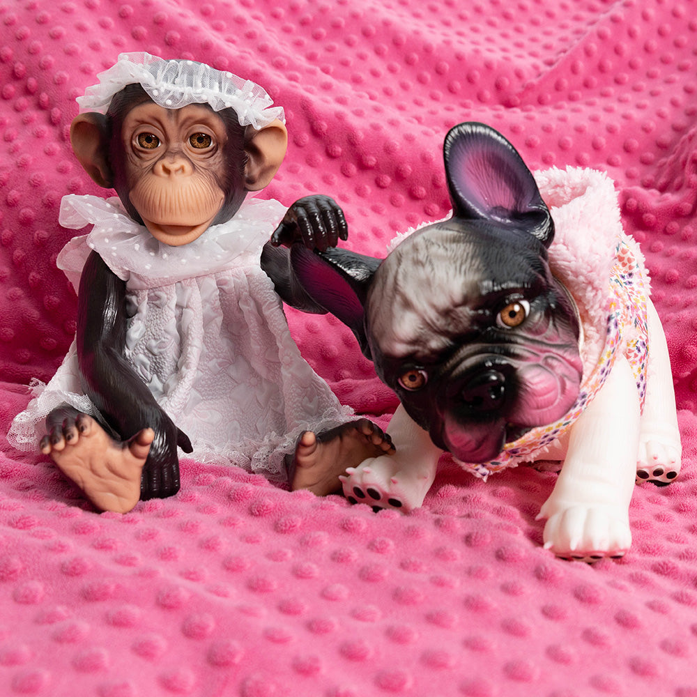 Lalka – biały buldog francuski