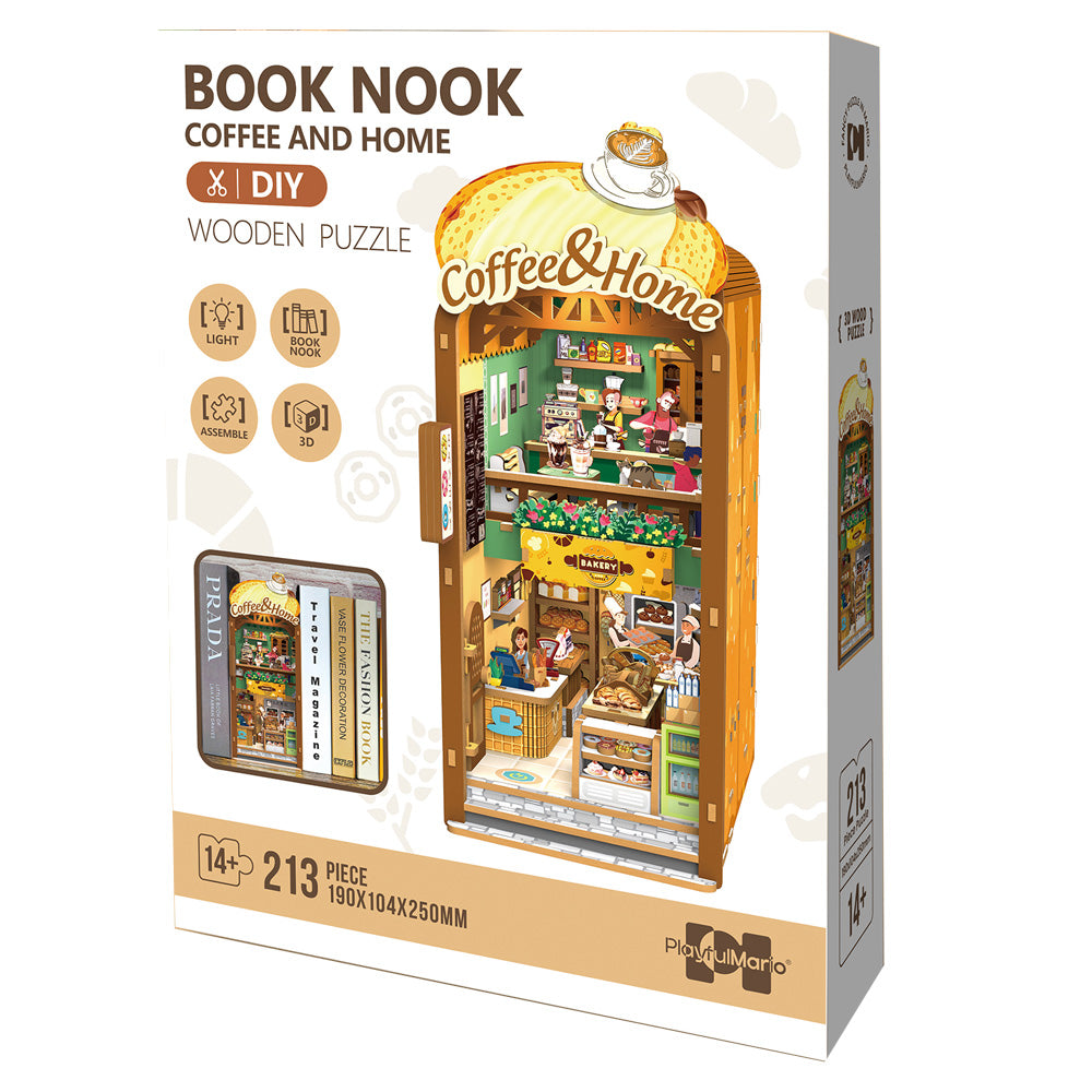 Książkowy Zakątek - Book Nook ze światełkiem Kawiarnia