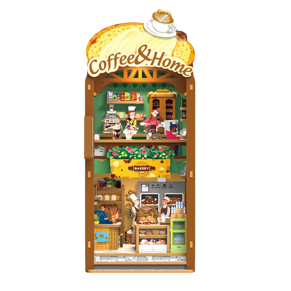 Książkowy Zakątek - Book Nook ze światełkiem Kawiarnia