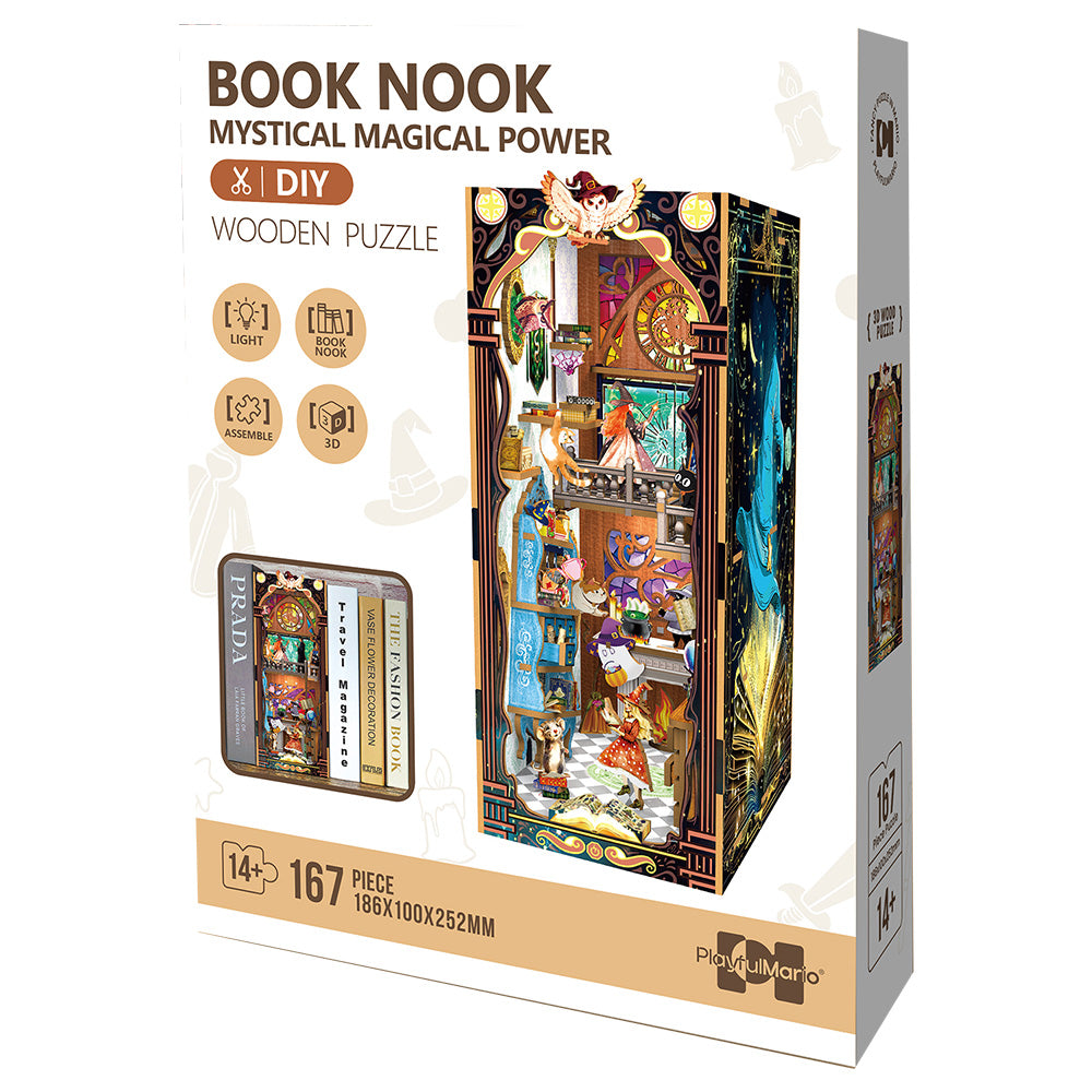 Książkowy Zakątek - Book Nook ze światełkiem Magiczny Domek