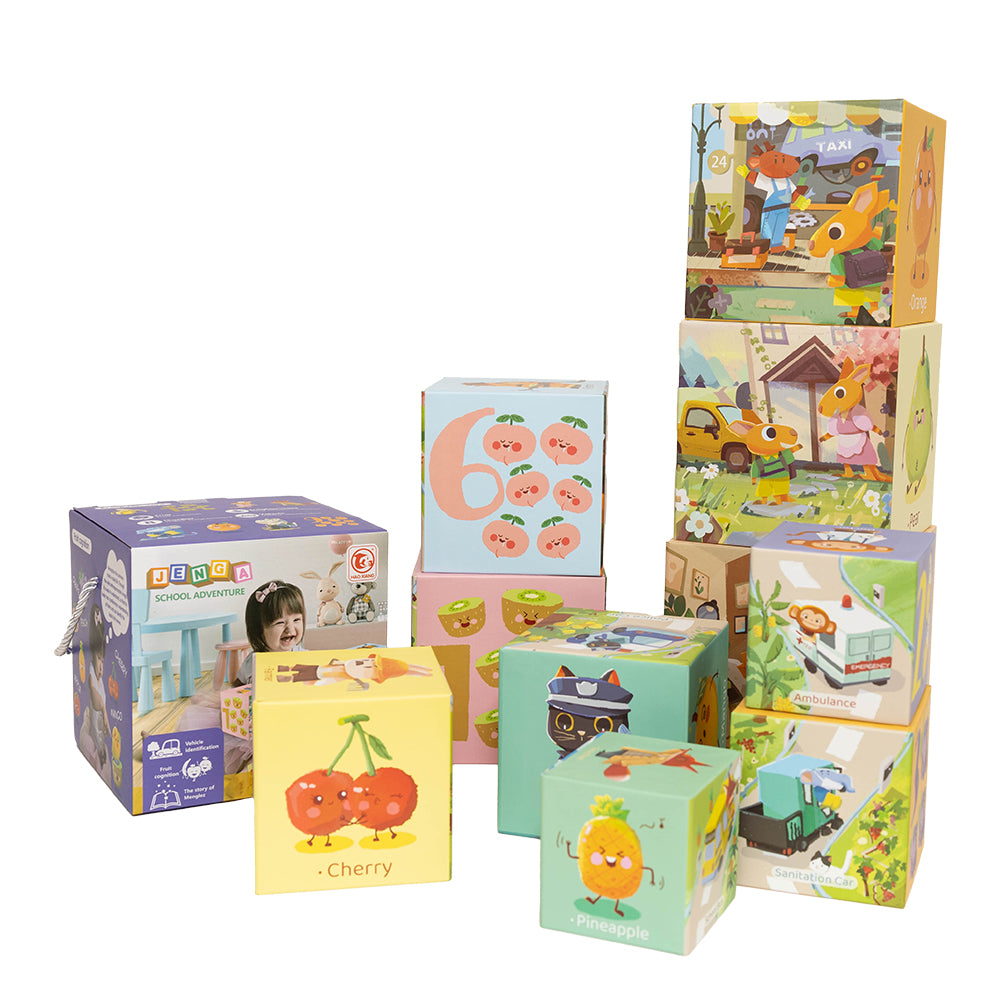 Kolorowa wieża edukacyjna – 10 elementów