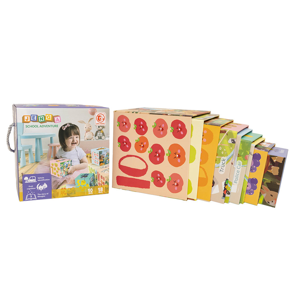 Kolorowa wieża edukacyjna – 10 elementów