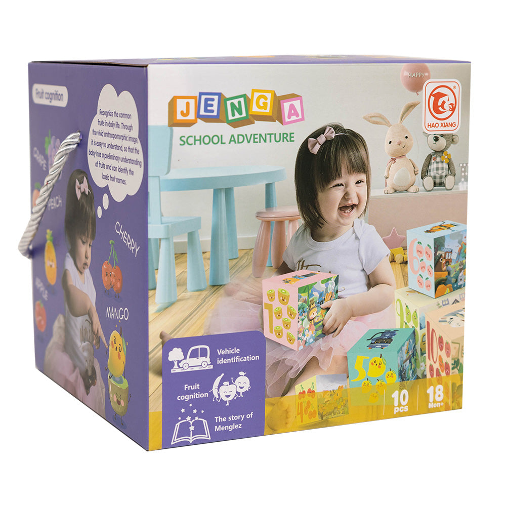 Kolorowa wieża edukacyjna – 10 elementów