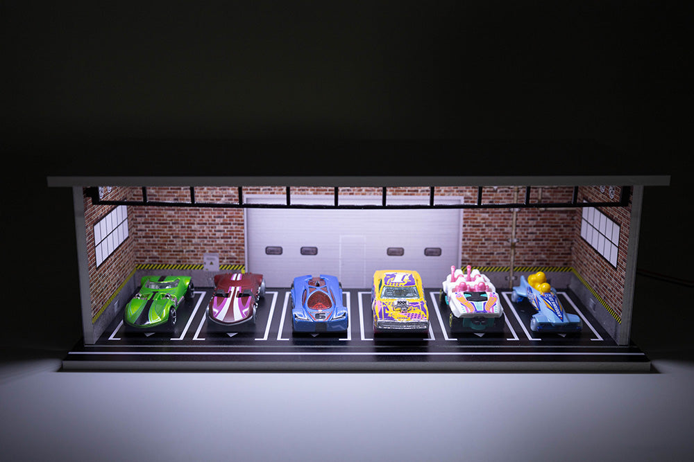 Podświetlana gablota dla autek – 6 miejsc