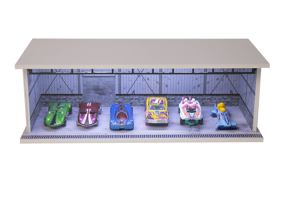 Podświetlana gablota dla autek – garaż