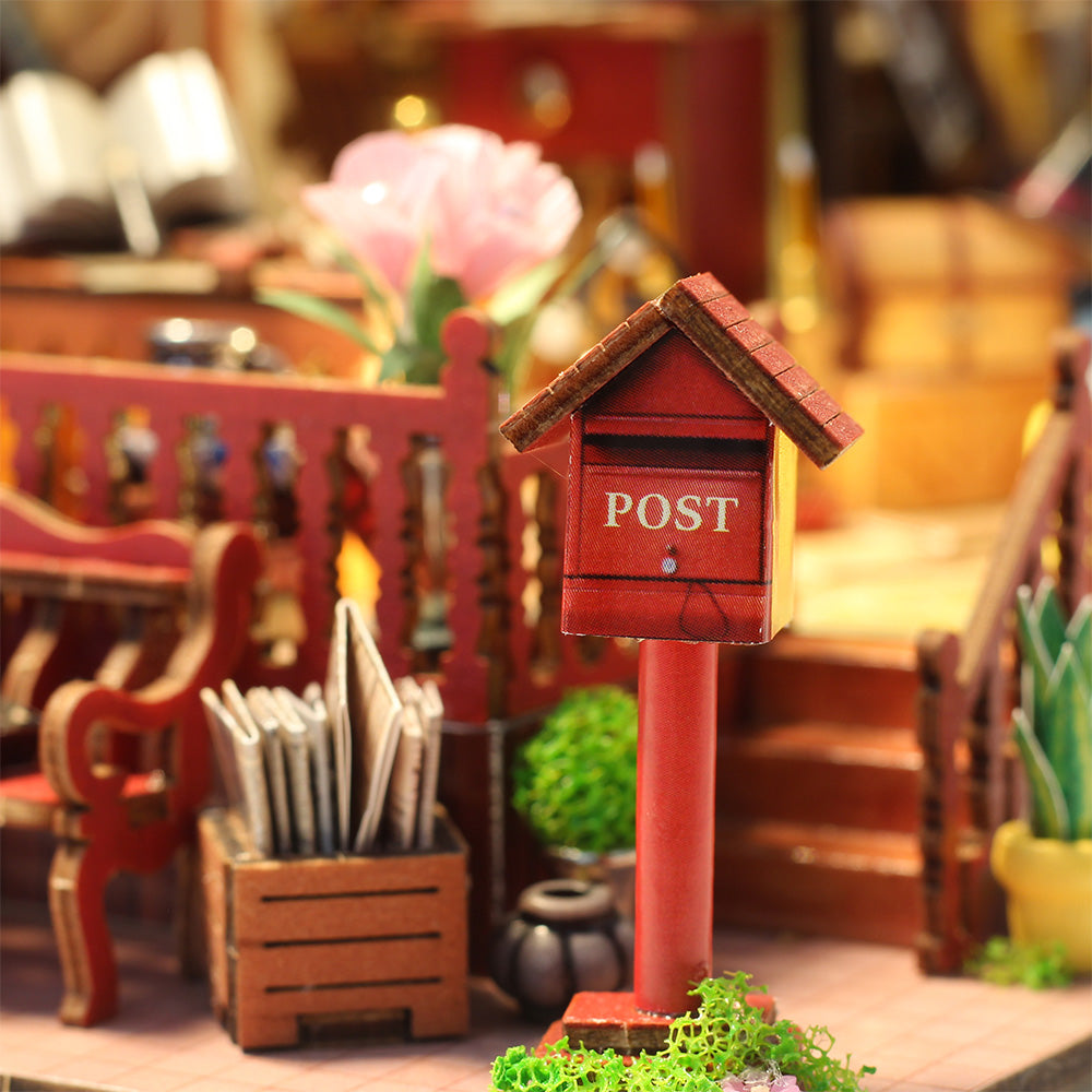 Drewniana miniaturowa biblioteka – 139 elementów