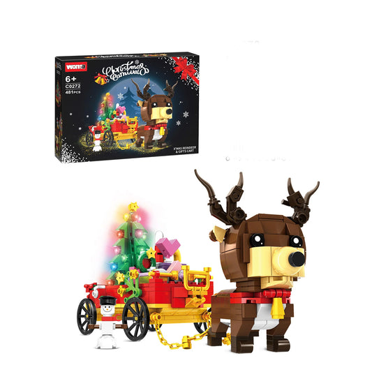 Zestaw klocków „Renifer i prezenty”  - 478 elementów