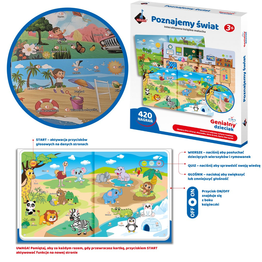Książeczka interaktywna dla malucha - Poznajemy Świat