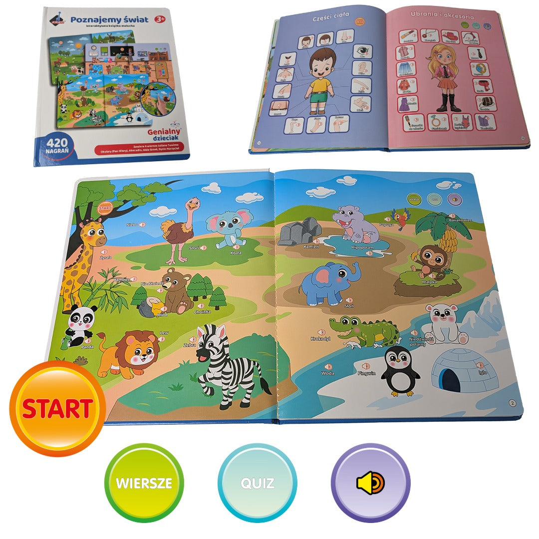 Książeczka interaktywna dla malucha - Poznajemy Świat