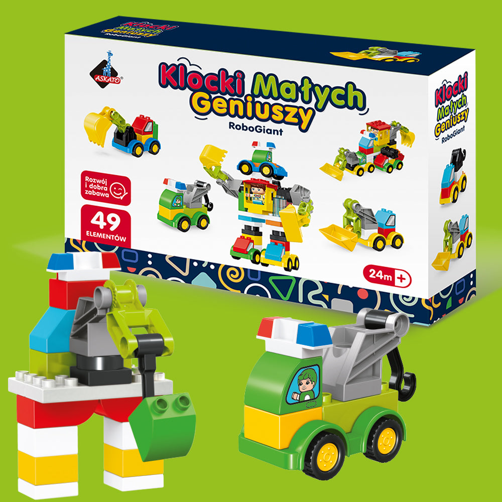Klocki Małych Geniuszy RoboGiant – 49 elementów