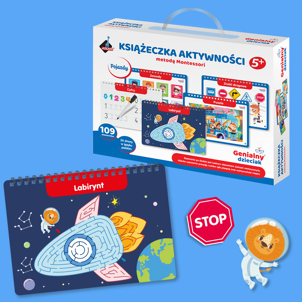 Genialny Dzieciak - Książeczka edukacyjna pojazdy