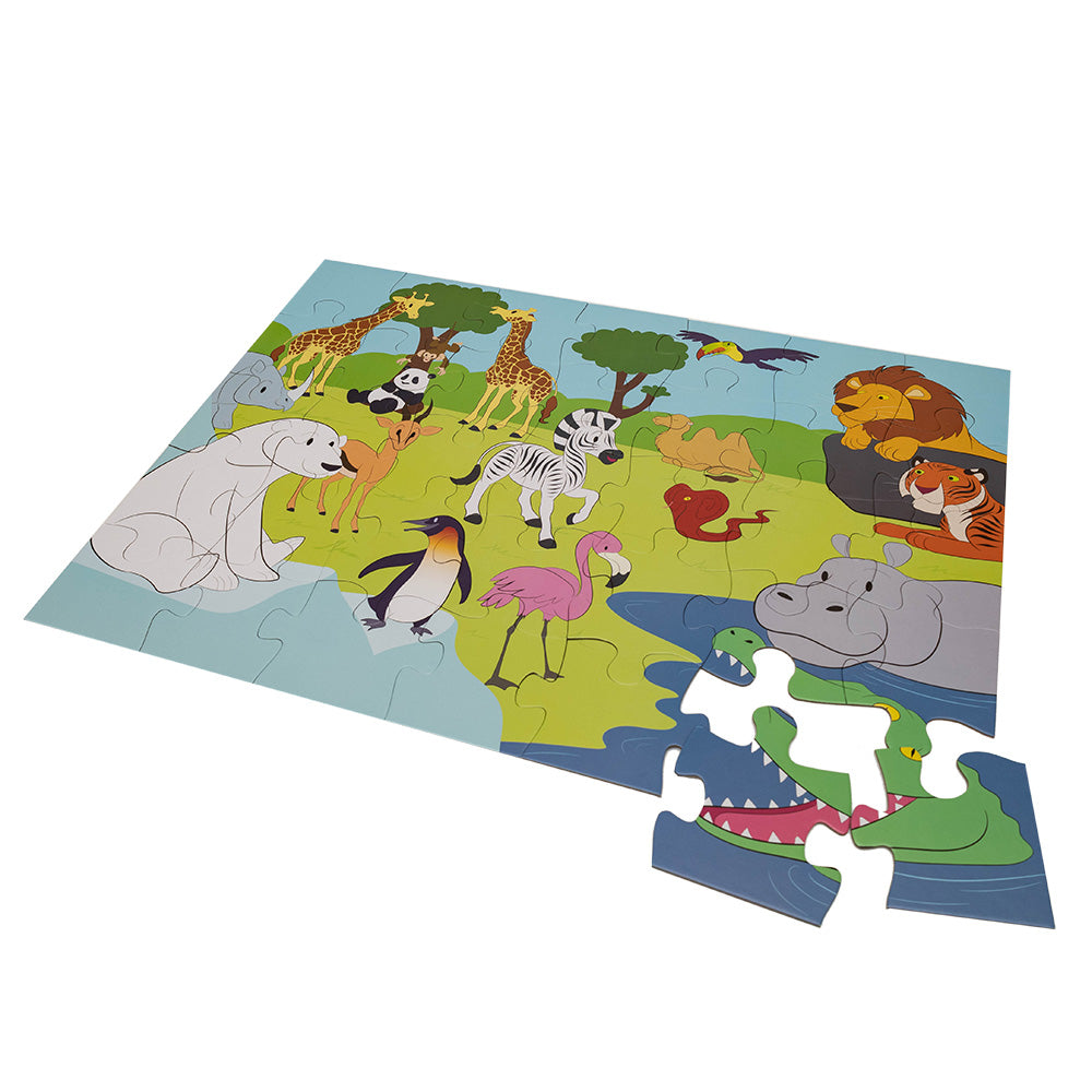 Genialny Dzieciak Puzzle Maxi - ZOO