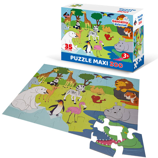 Genialny Dzieciak Puzzle Maxi - ZOO