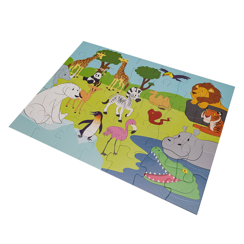 Genialny Dzieciak Puzzle Maxi - ZOO