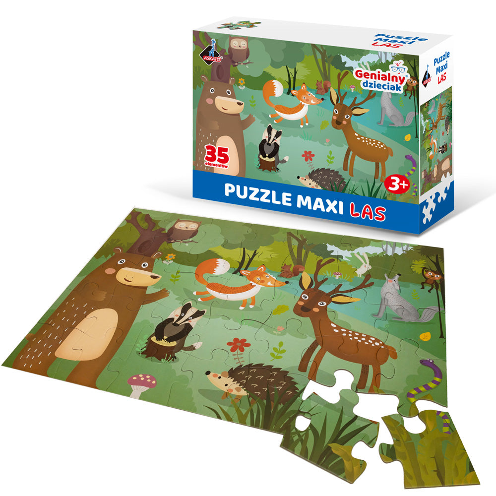 Genialny Dzieciak Puzzle Maxi - Las