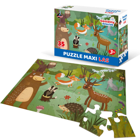 Genialny Dzieciak Puzzle Maxi - Las