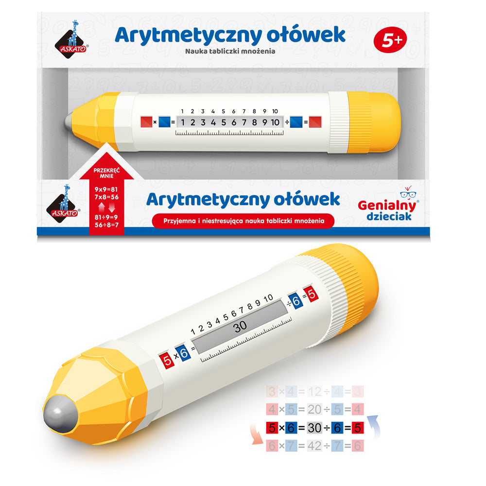 OUTLET Genialny Dzieciak - Arytmetyczny ołówek do nauki mnożenia