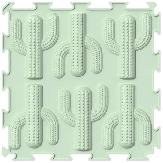 ORTOPEDEK Mata sensoryczna pastelowa - Kaktusy jasnozielona