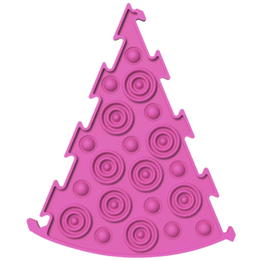 ORTOPEDEK Mata sensoryczna dwustronna trójkątna - wypustki i kółeczka różowa