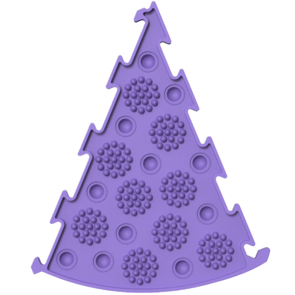 ORTOPEDEK Mata sensoryczna dwustronna trójkątna - wypustki i kółeczka fioletowa