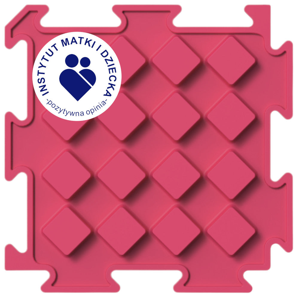ORTOPEDEK Mini-mata sensoryczna - Kwadraty malinowe