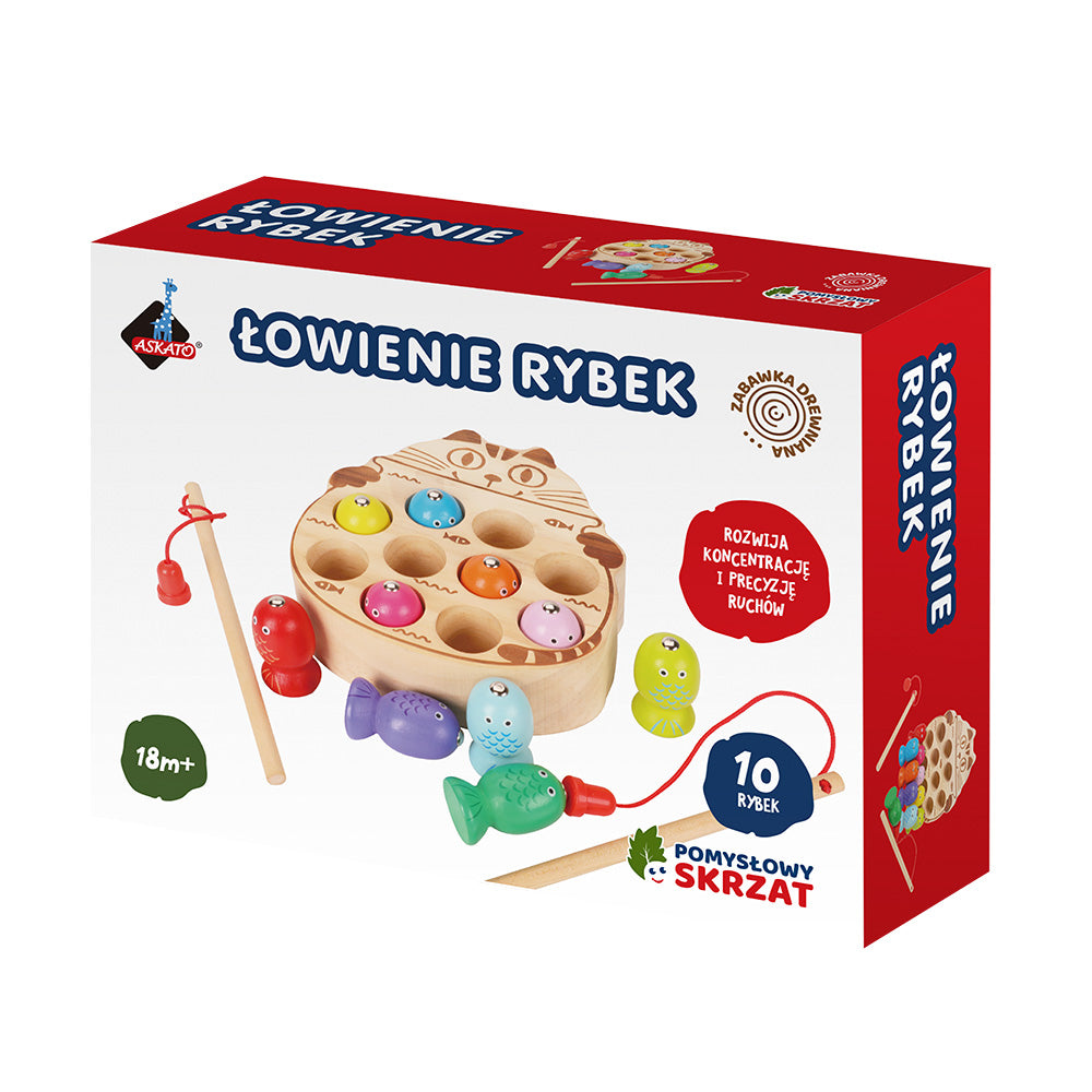 Drewniany zestaw zręcznościowy - Łowienie Rybek
