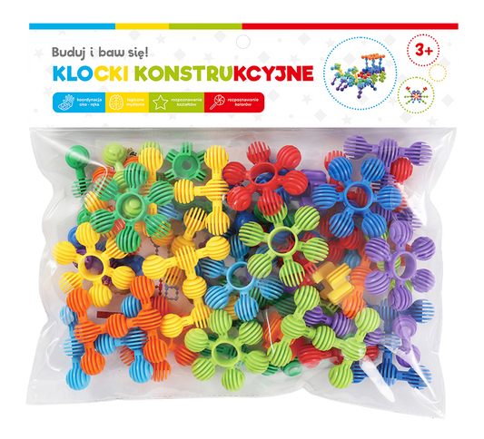 Klocki konstrukcyjne KULKI - 54 elementy