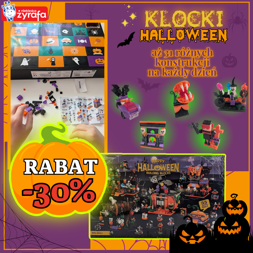 Halloween - kalendarz miesięczny z klockami 1057 elem.