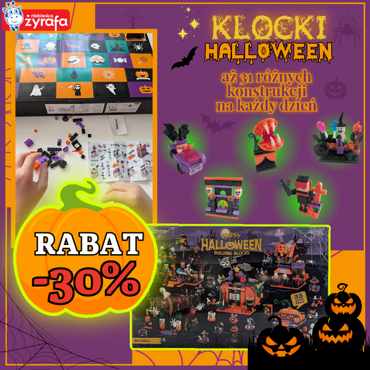 Halloween - kalendarz miesięczny z klockami 1057 elem.