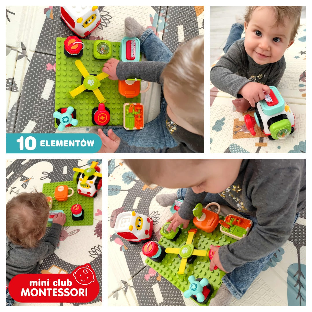 Duży zestaw Montessori – Autko z tablicą