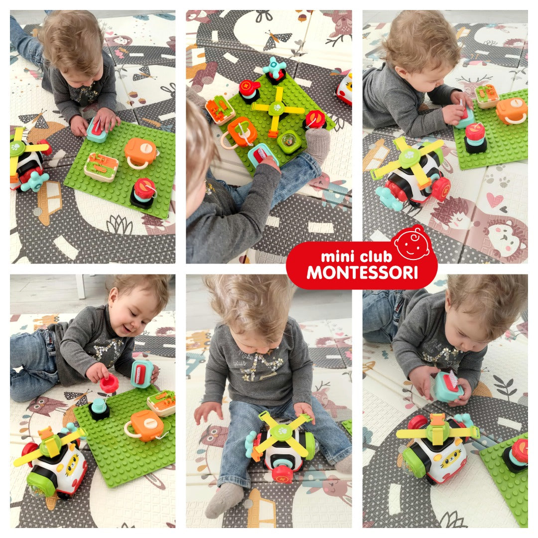 Duży zestaw Montessori – Autko z tablicą