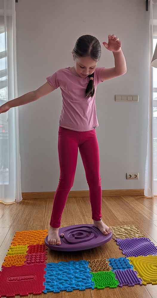 Aktywny Maluch Balansująca Deska - Równoważnia żółta