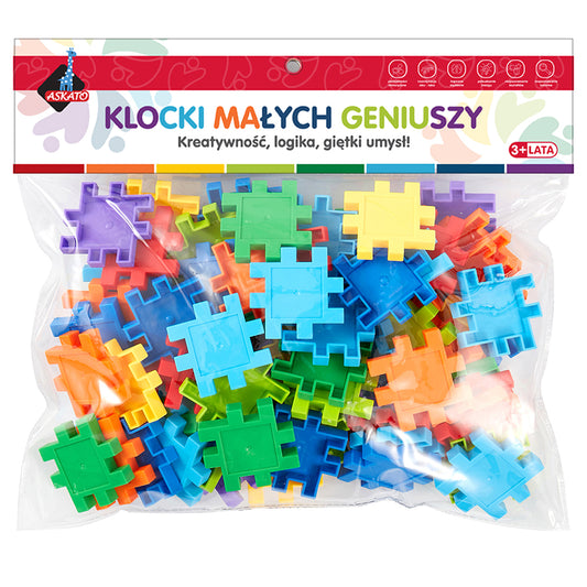 Klocki małych geniuszy puzzle - 75 el.