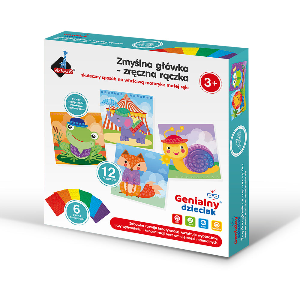 Zmyślna główka - zręczna rączka piankowa wyklejanka Zwierzątka