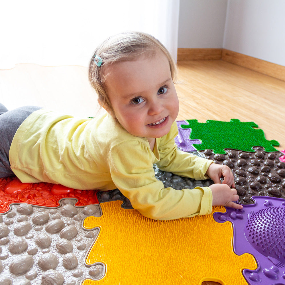 Matz Sensorik Zestaw mat sensorycznych MUFFIK - 5 elementów MFK-022-1 – niebieskazyrafa